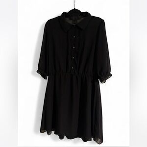 Kardashian Black Button-Up Dress